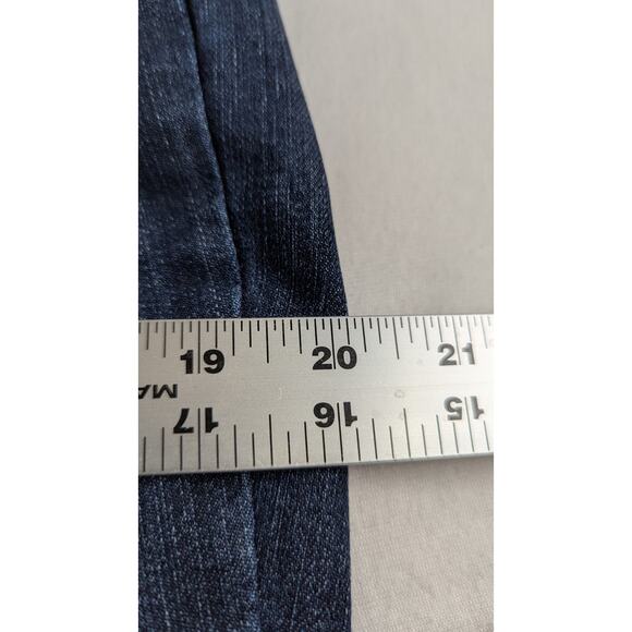 Chico'sY2K Platinum sz1 Wiskers bootcut bling some distressing no cuts flareGUC - Picture 11 of 16